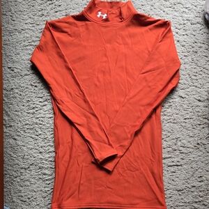 Under Armour Orange Long Sleeve Athletic Shirt Size M